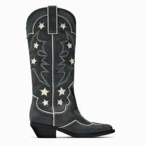 ZARA Bloggers Fav Leather Cowboy Boots - Price Firm